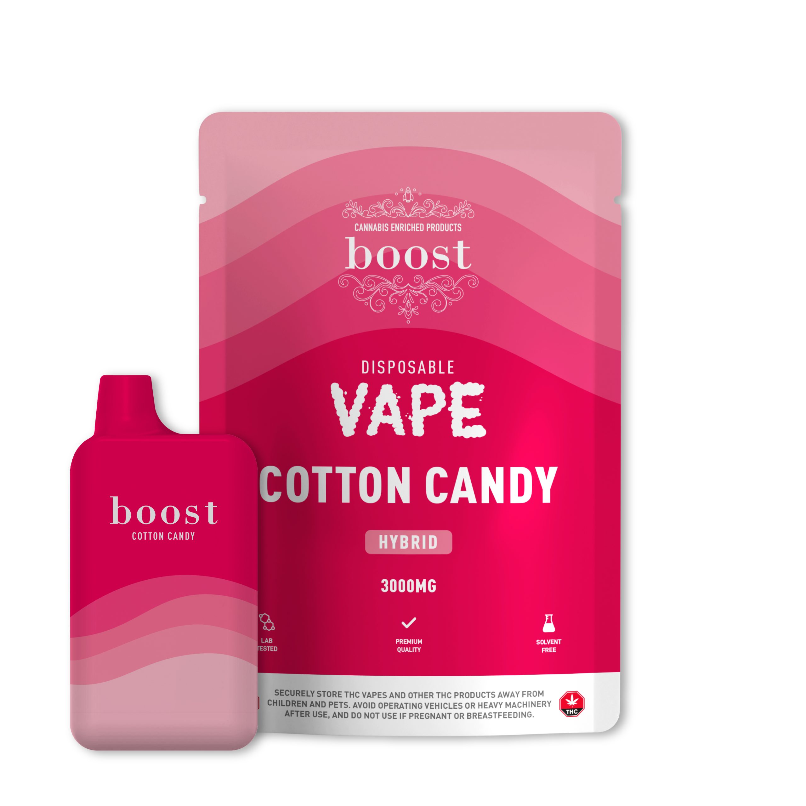 Boost Disposable THC Vape Cartridges – Cotton Candy 3g (5